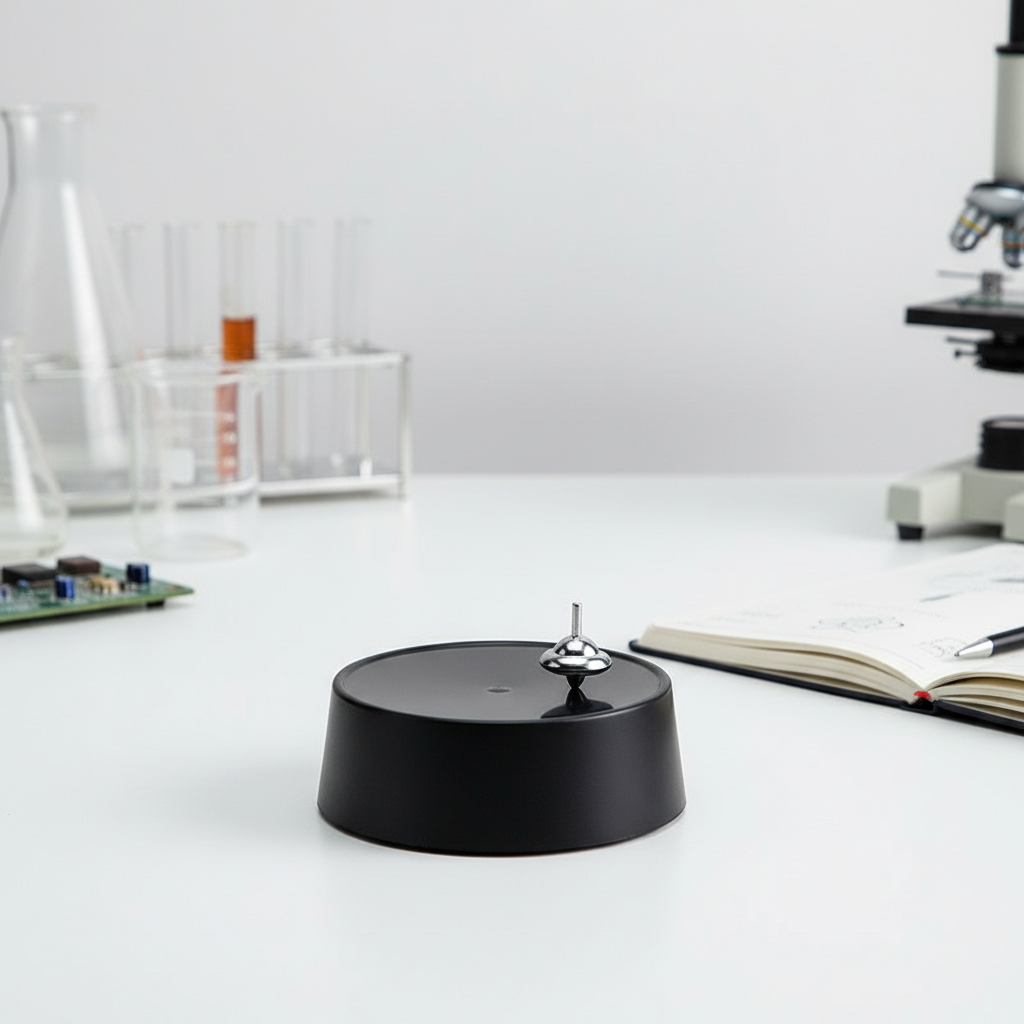 Magnetic Spinning Perpetual Motion Top – Educational Physics Desk Toy Demonstrating Inertia, Magnetism and Creative Science Concepts