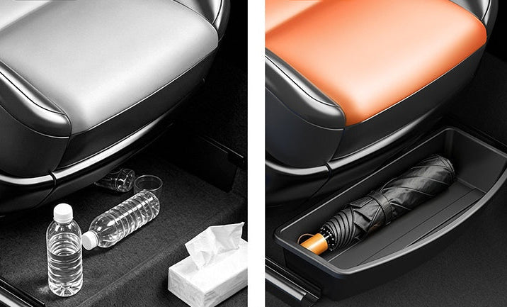 Under Seat Car Storage Box – Universal Removable Organizer for Seat-Bottom Accessories, Gadgets and Everyday Vehicle Interior Organization