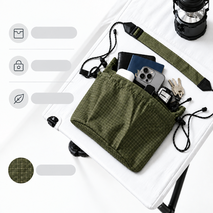 Waterproof X-Pac Crossbody Bag – Lightweight Ripstop Nylon Sling Pouch with Adjustable Strap for Travel, Hiking and Everyday Carry
