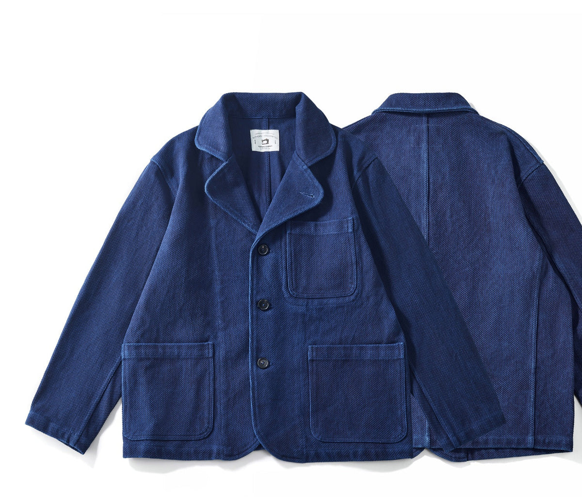 Vintage Denim Bomber Jacket for Women – Lapel Collar, Elastic Hem, Long Sleeves for Stylish Fall Winter Layering