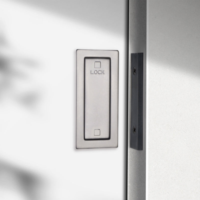 Invisible Push-Out Door Lock – Embedded Hardware Latch for Bathrooms, Barn Doors, Sliding Doors, Hidden Rooms and Minimalist Interior Security