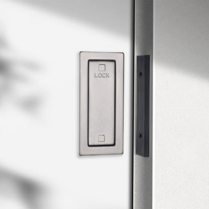 Invisible Push-Out Door Lock – Embedded Hardware Latch for Bathrooms, Barn Doors, Sliding Doors, Hidden Rooms and Minimalist Interior Security