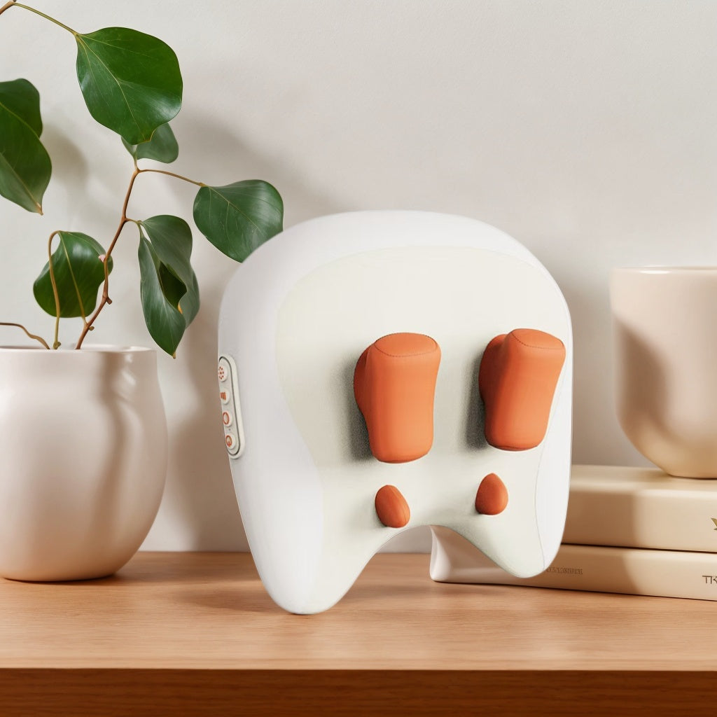 Wireless Neck and Shoulder Massager – Heating Electric Shiatsu Kneading Device for Car or Home, Pain Relief for Waist, Legs, Cervical Muscle Tension