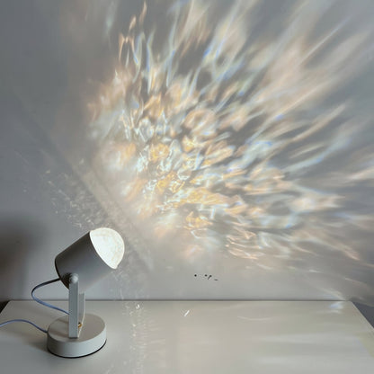 Water Ripple Wall Lamp – Rotating Sunset Ambient Night Light with Moving Shadow Effect for Bedrooms, Streaming Backgrounds and Mood Decor