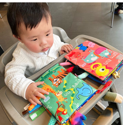Baby Cloth Book –3D Soft Sensory Learning Toy for Infants with Interactive Pages, Early Development, Quiet Play and Tactile Exploration