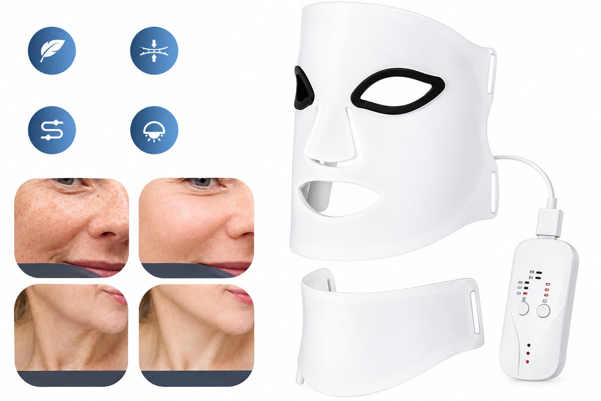 LED Color Light Beauty Device – At-Home Facial Skin-Care Tool with Multi-Color Light Modes for Relaxing, Convenient Beauty Routines