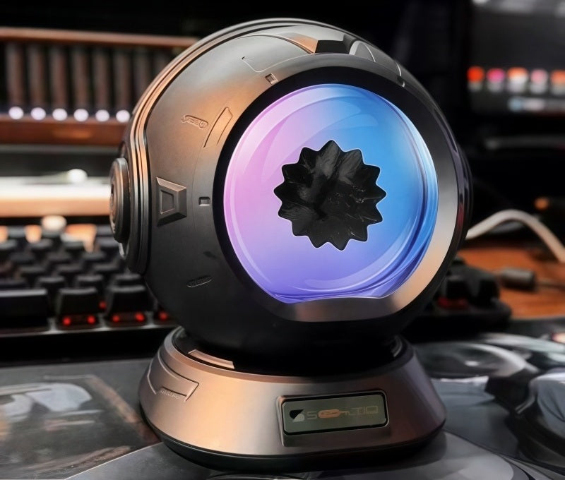 Dancing Ferrofluid Speaker – Colorful LED Reactive Desktop Speaker with Adjustable Visual Modes for Mesmerizing Home Decor