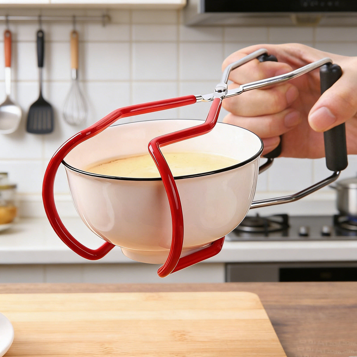 Stainless Steel Canning Jar Lifter – Grip Handle Tongs for Safely Handling Hot Mason Jars, Glass Containers and Home Preserving Projects