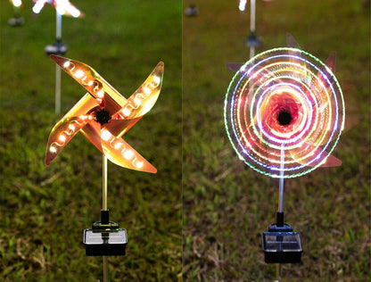 Solar Power Windmill Garden Light – Rotating Waterproof 32-LED Outdoor Landscape Spotlight for Yard, Pathway & Nighttime Decorative Illumination