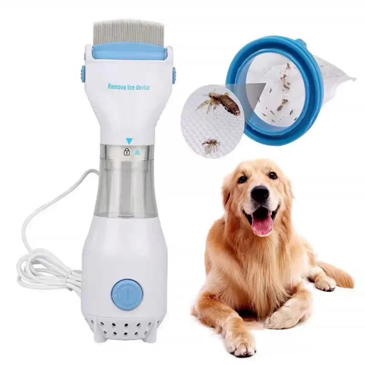 Electric Vacuum Lice Comb – Powered Hair Comb with Suction Design for Convenient Scalp Grooming, Inspection and At-Home Hair Care