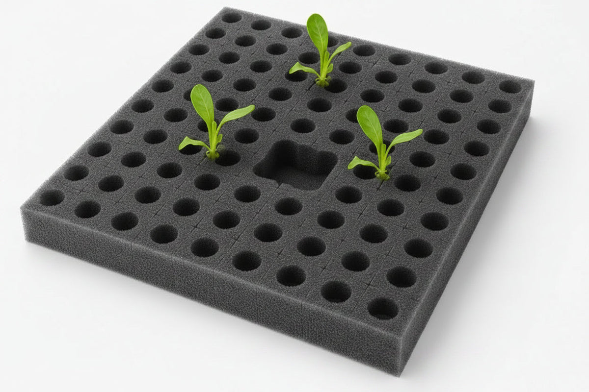 Hydroponic Grow Sponge Set – Soilless Seedling Plugs for Nursery Trays, Vegetable Propagation, Indoor Gardens and Seed Starting