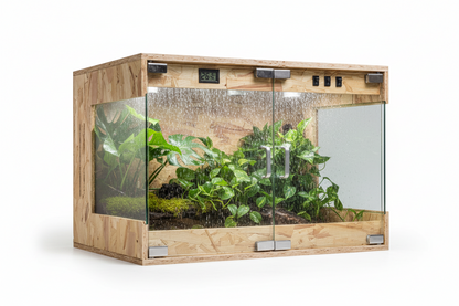 Reptile Terrarium with Rain System – Glass Heated Vivarium and Climbing Enclosure for Chameleons, Lizards, Sugar Gliders and Exotic Pets