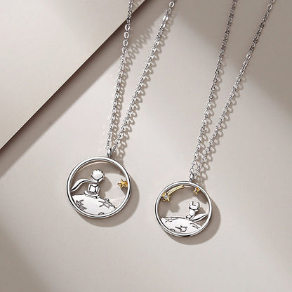 Fox Couple Necklace – Creative Pendant Jewelry with Romantic Clavicle Chain Design for Couples, Weddings, Anniversaries and Special Gifts