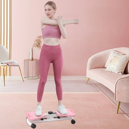 Waist Twisting Fitness Board – 300lb Capacity Abdomen Exercise Twister with Pull Rope for Home Gym Training
