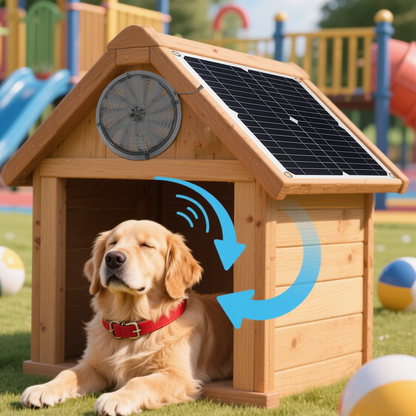 Solar Exhaust Fan Kit – 6-Inch Weatherproof Energy-Saving Ventilation for Greenhouses, RVs, Chicken Coops, Sheds and Dog Houses