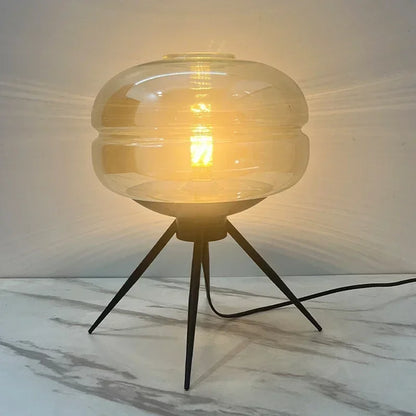 Nordic Glass LED Desk Lamp – Minimalist Designer Table Light for Bedroom, Study and Living Room with Elegant High-End Ambient Glow