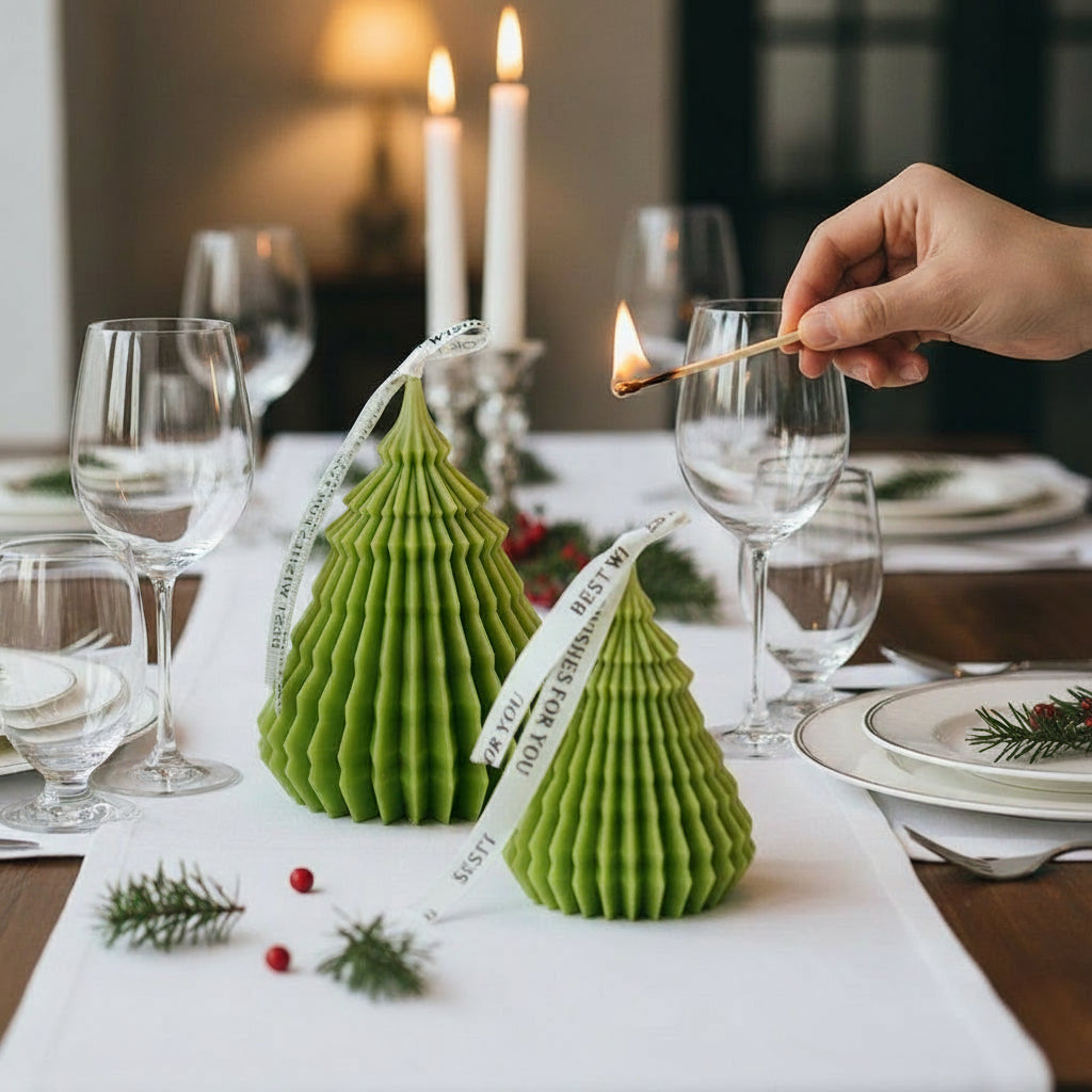 Christmas Tree Silicone Candle Mold – 3D DIY Pinstripe Mold for Handmade Candles, Soaps, Resin Crafts, Holiday Gifts, and Festive Aromatherapy Projects