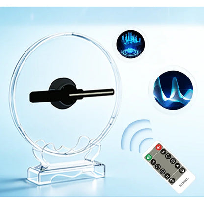 Mini 3D Holographic Advertising Fan – 20CM LED Hologram Display with App and Remote Control for Small Businesses and Home Decor