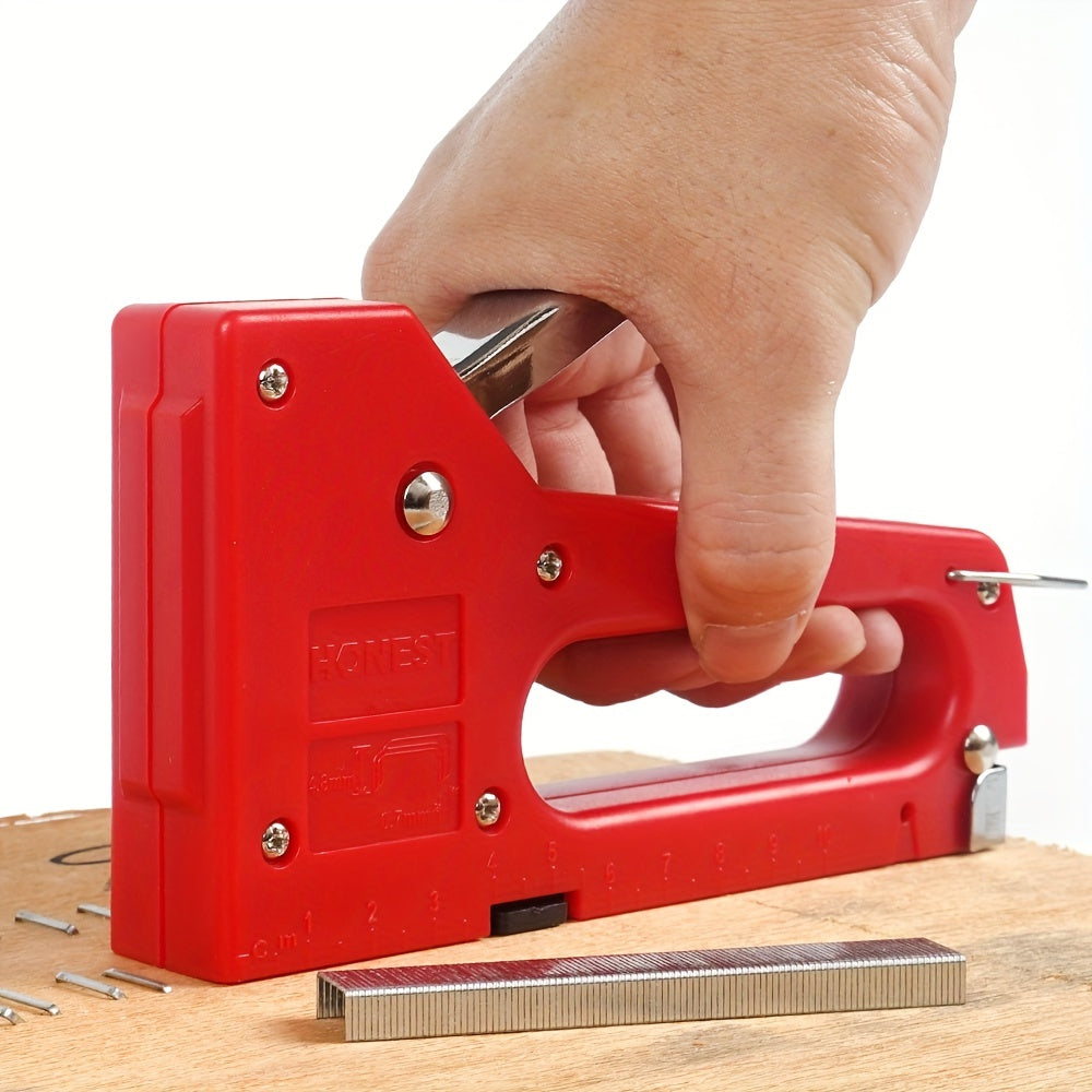 Heavy-Duty Staple Gun Kit – Fits 4-8mm Staples for DIY Furniture Upholstery, Woodworking, Crafting and Professional Repair Projects with Easy Operation