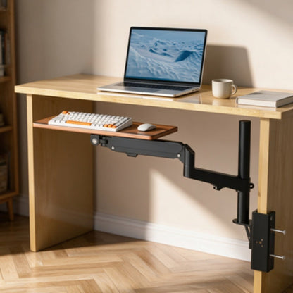 Under-Desk Keyboard Tray – Space-Saving Ergonomic Typing Platform for DIY Workstations, Cleaner Desktops and More Comfortable Office Keyboard Positioning