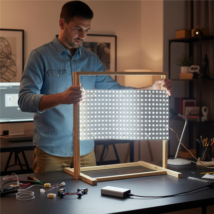Flexible LED Panel Sheet – 490x245MM 24V 28W Backlight with 242 LEDs for Kitchen Counters, Marble, Signage and Advertising Displays