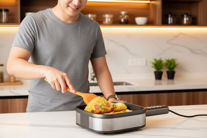Mini Electric Pancake Maker – 220V Nonstick Breakfast Pan and Multifunction Crepe Cooker for Quick Pancakes, Eggs and Easy Home Meals