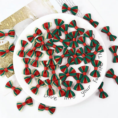 Satin Christmas Ribbon Bow Set – Handmade DIY Gift Wrapping Bows for Crafts, Hair Accessories, Xmas Parties & New Year Decorations