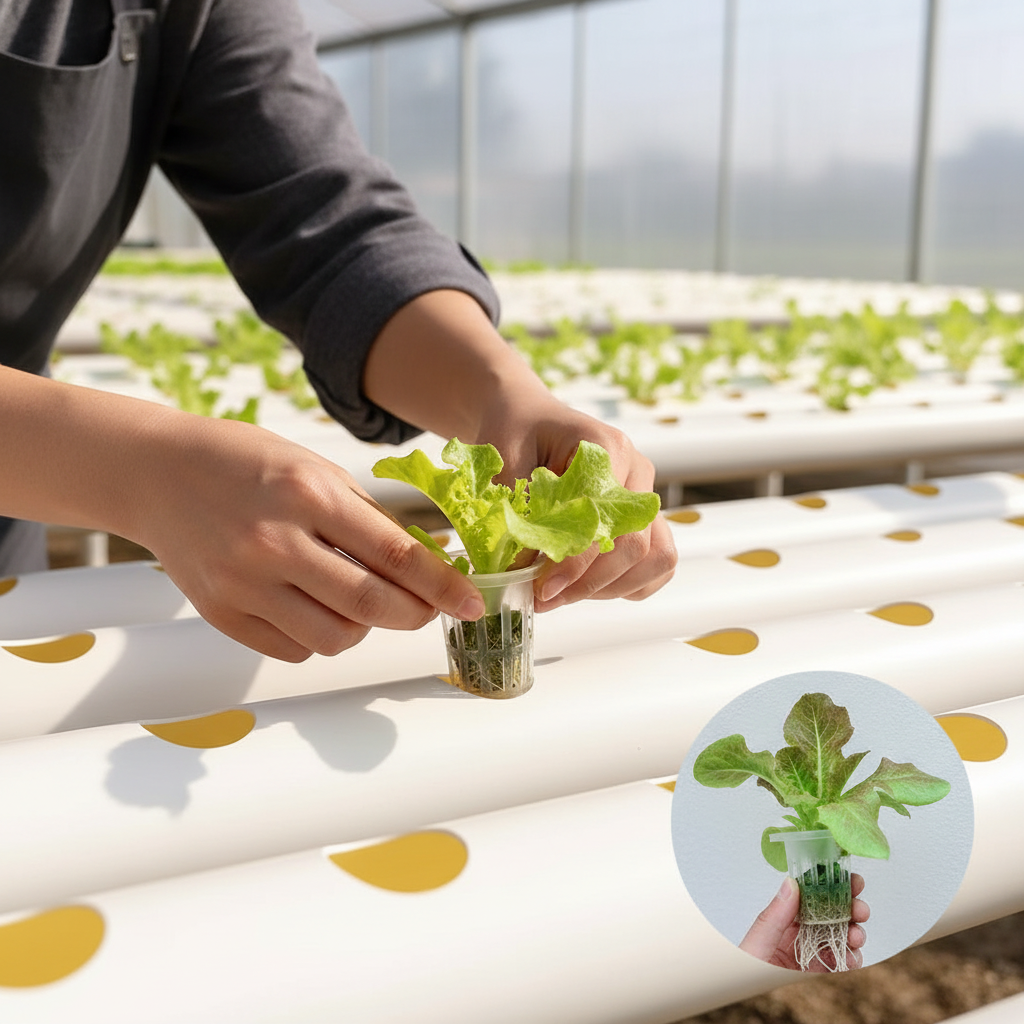 NFT Hydroponic Grow Kit – 36-Hole Indoor Greenhouse Planting Box Gardening System with Nursery Pots and Vertical Growing Rack
