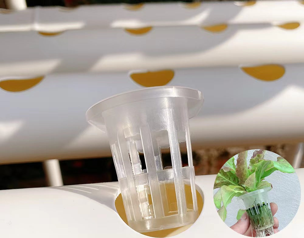 NFT Hydroponic Grow Kit – 36-Hole Indoor Greenhouse Planting Box Gardening System with Nursery Pots and Vertical Growing Rack