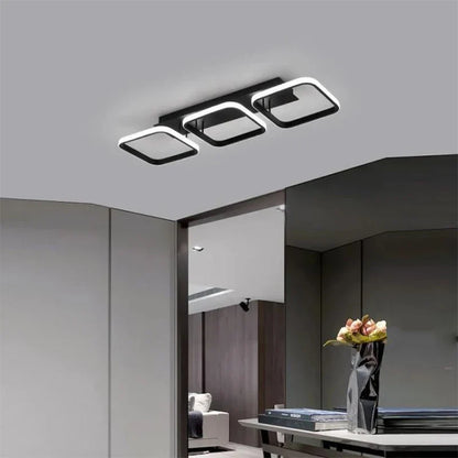 Modern Triangular LED Ceiling Light – Adjustable 3-Color Temperature Metal Fixture for Contemporary Home Lighting