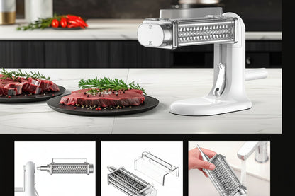 Manual Meat Tenderizer Machine – Stainless Steel Rolling Steak Cuber and Flattening Tool for Beef, Poultry and Professional Kitchen Preparation