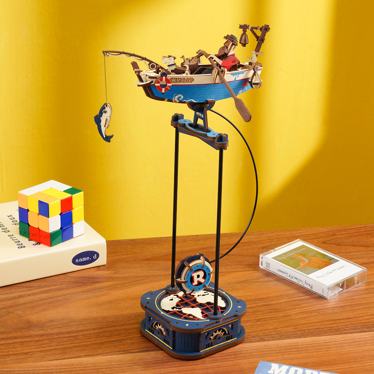Robotime Ocean Fisher Puzzle – 3D Pendulum Toy Building Kit for Family, Colleagues, Home Décor & Creative Gift Ideas