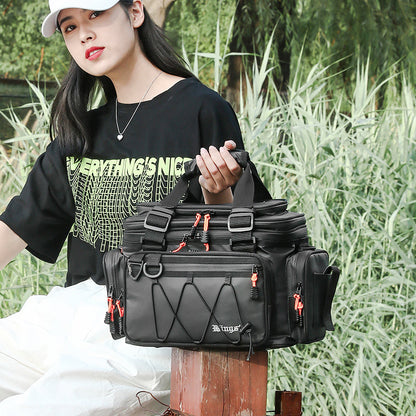 Multi-Layer Fishing Storage Bag – Portable Rod Carry Case with Tackle Organizer, Lining Protection & Large Capacity for Fishing Gear & Accessories