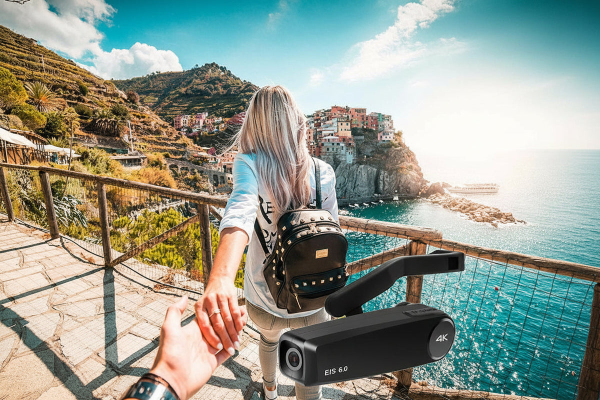 Wearable Vlog Camcorder –  4K Wearable WiFi Camera for YouTube Videos, POV Recording, Hands-Free Shooting and Outdoor Content Creation