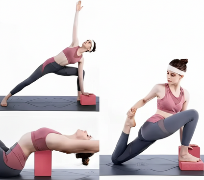 Foam Yoga Blocks – Supportive Pilates and Fitness Bricks for Stretching, Balance, Flexibility, Body Shaping and Home Gym Training