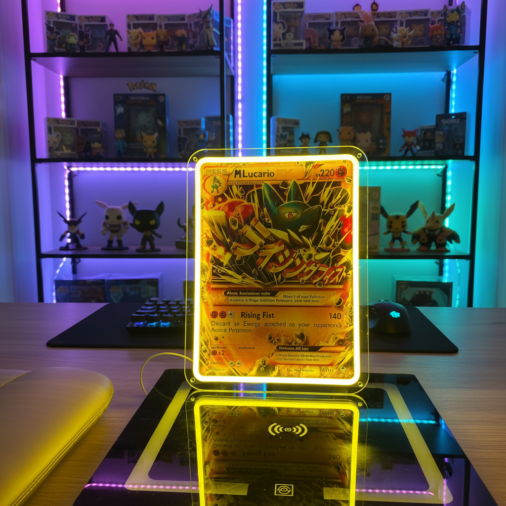 Furious Fists Neon Sign – Anime Acrylic LED Light for Kids Birthdays, Bedrooms, Game Rooms and Fun Collectible Wall Decor