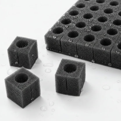 Hydroponic Grow Sponge Set – Soilless Seedling Plugs for Nursery Trays, Vegetable Propagation, Indoor Gardens and Seed Starting