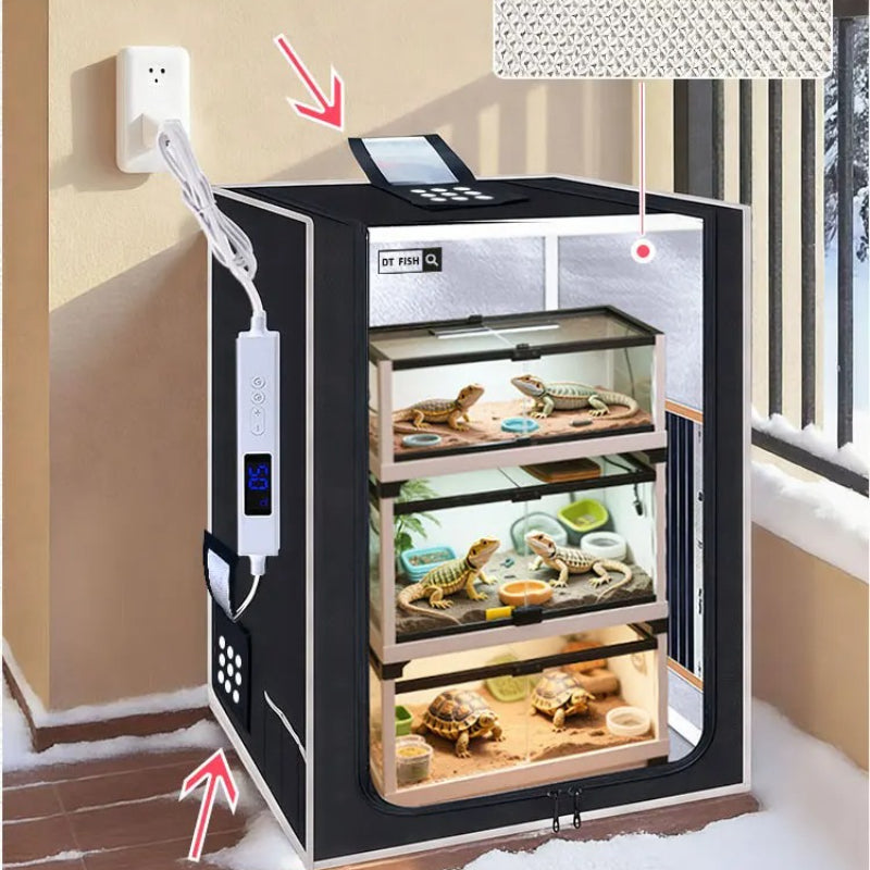 Reptile Terrarium – Secure Enclosure Habitat for Lizards, Geckos and Small Reptiles with Versatile Indoor Display and Care Setup