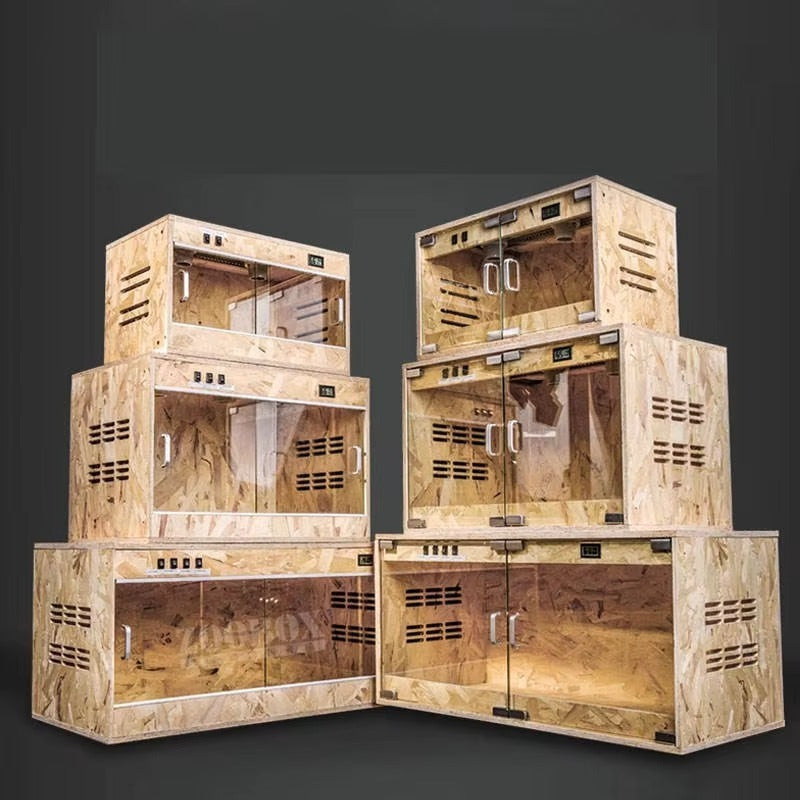 Reptile Terrarium with Rain System – Glass Heated Vivarium and Climbing Enclosure for Chameleons, Lizards, Sugar Gliders and Exotic Pets