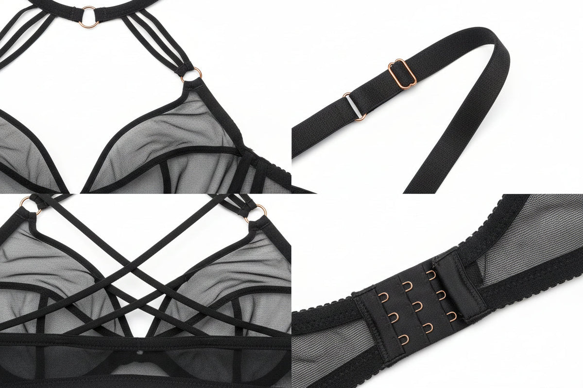 Crossed Lace Minimizer Bra – Plus-Size Supportive Full-Bust Bra with Anti-Sag Design, Soft Comfort and Flattering Coverage for Everyday Wear