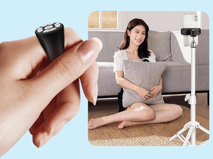 Wireless Remote Control Finger Ring – Rechargeable Bluetooth Camera Shutter & Smartphone Page Turner for Video Apps, Portable Gadget