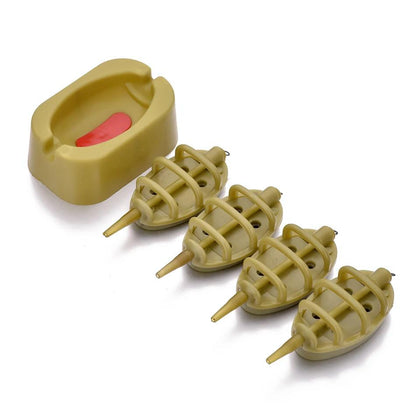 Inline Method Fishing Feeder Set – Flat Quick-Release Feeders with Mould for Precision Carp Fishing Performance