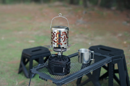 Outdoor Mini Camping Heater Hood – Stainless Steel Multifunctional Burner Cover for Warmth and Efficient Cooking