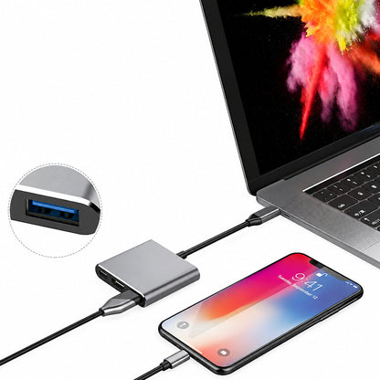 USB-C Hub Docking Station – 4-in-1 High-Definition Type-C Adapter for iPad, Phones, Computers and Game Consoles with Versatile Connectivity