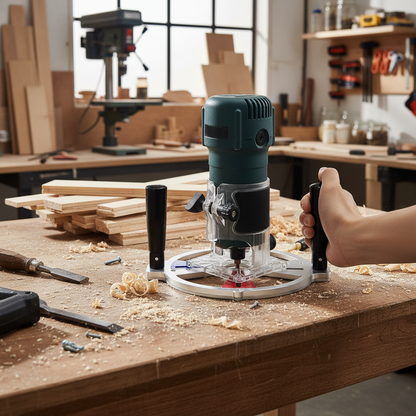 Woodworking Trimming Machine Tool – Precision Milling Groove Engraving Slotting Chamfering Router Accessory for Professional Woodworking Projects.