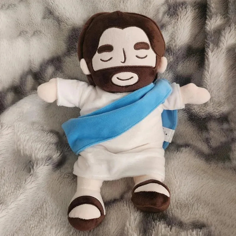 Breathing Jesus Plush Toy – Soothing Religious Stuffed Doll with Heartbeat for Church, Sunday School, Easter Gifts & Faith-Inspired Comfort