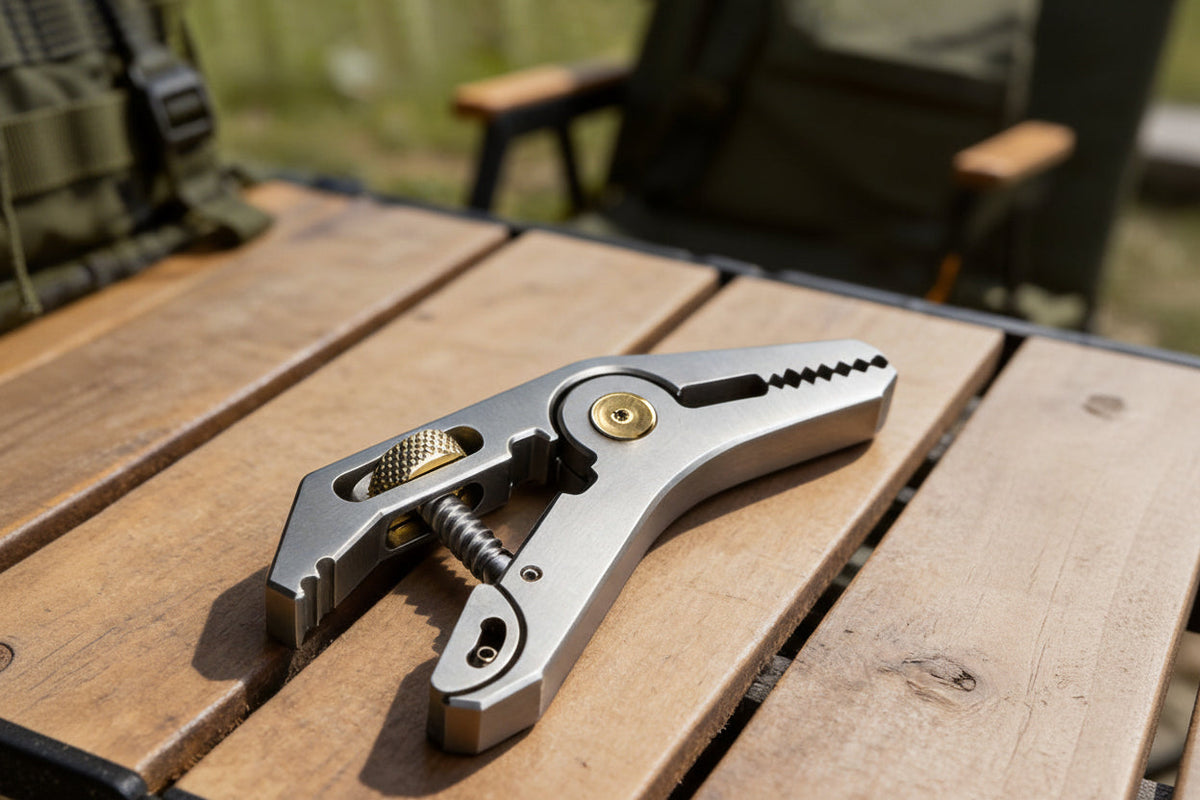 Stainless Steel Pocket Tool – 5-in-1 Compact EDC Wrench, Pliers and Screwdriver Multi Tool for Camping, Outdoor Survival, DIY and Home Repairs