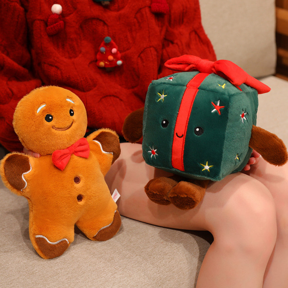 Gingerbread Man Plush Ornament – Soft Christmas Tree Hanging Doll for Holiday Decor and Gift Giving