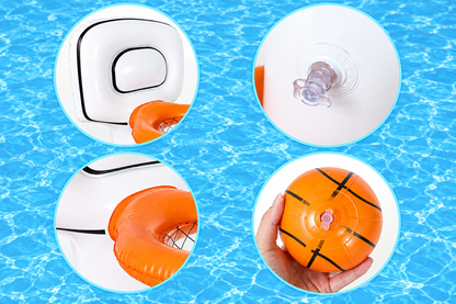 Inflatable Pool Basketball Hoop – PVC Water Game Set for Kids, Parent-Child Play, Summer Pool Parties and Creative Outdoor Fun