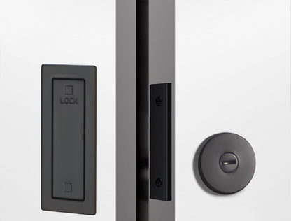 Invisible Push-Out Door Lock – Embedded Hardware Latch for Bathrooms, Barn Doors, Sliding Doors, Hidden Rooms and Minimalist Interior Security